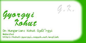 gyorgyi kohut business card